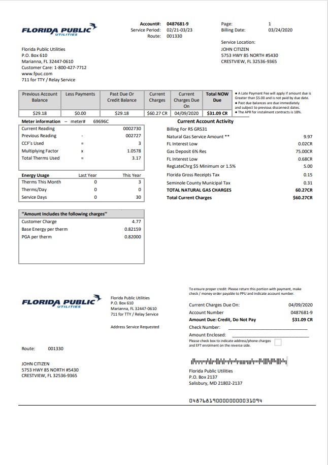  Minol USA business utility bill 